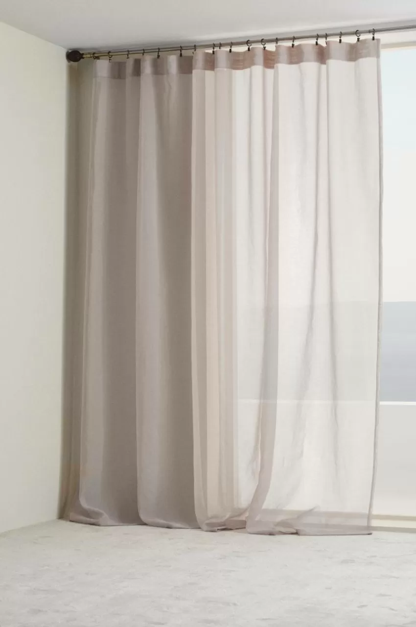 Multifunktionsgardiner*Jotex ALBA Voilegardin Extra Bred 1 Längd Beige