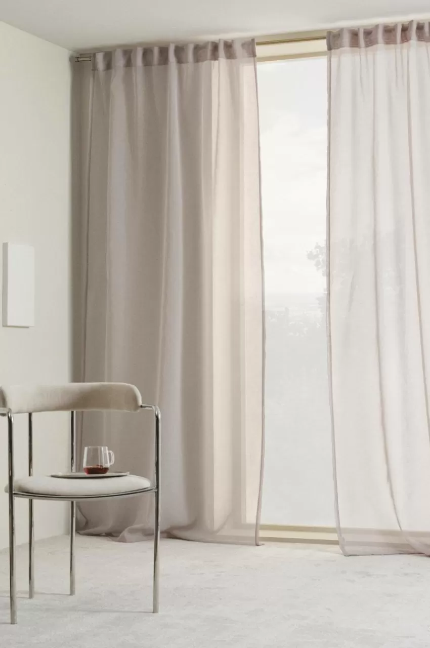 Multifunktionsgardiner*Jotex ALBA Voilegardin 2-pack Beige