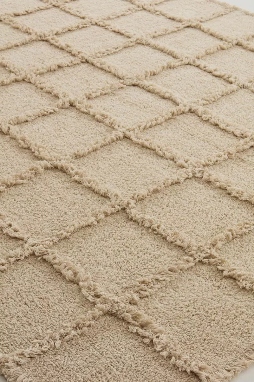 Bomulls- & Trasmattor*Jotex ALDER Bomullsmatta Naturvit
