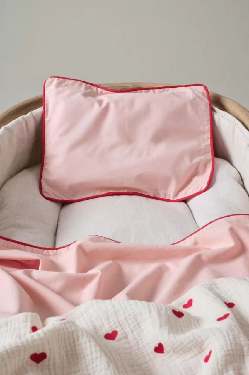Barnsängkläder*Jotex AVA BABY örngott 35x28 Cm - Ekologisk Bubbelgumsrosa