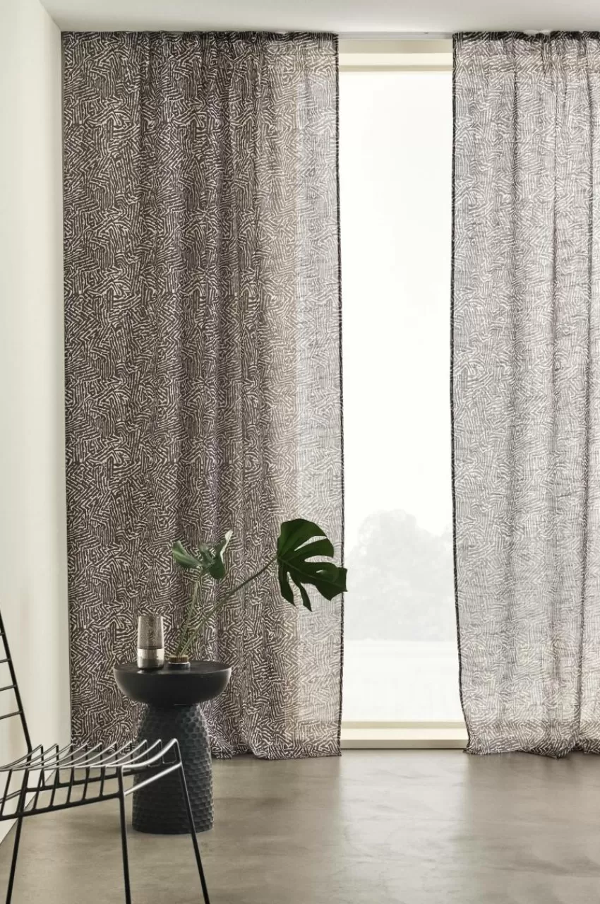 Multifunktionsgardiner*Jotex BARK Multifunktionsgardin 2-pack Svart