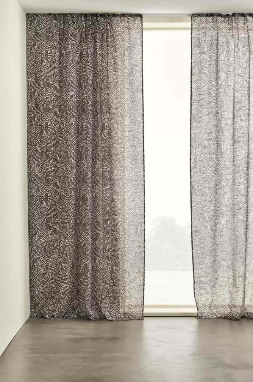 Multifunktionsgardiner*Jotex BARK Multifunktionsgardin 2-pack Svart