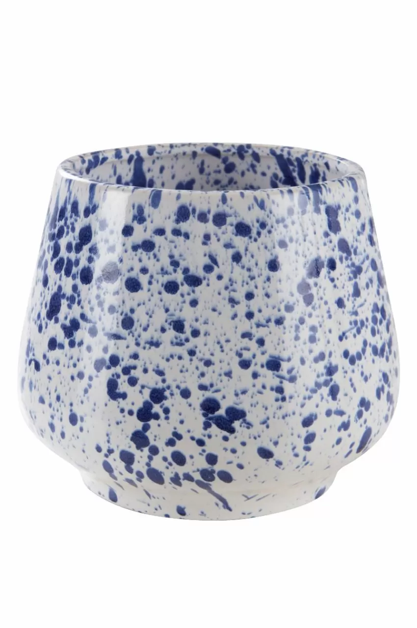 Krukor*Jotex BELLADONNA Kruka ø 18 Cm Vit/blå