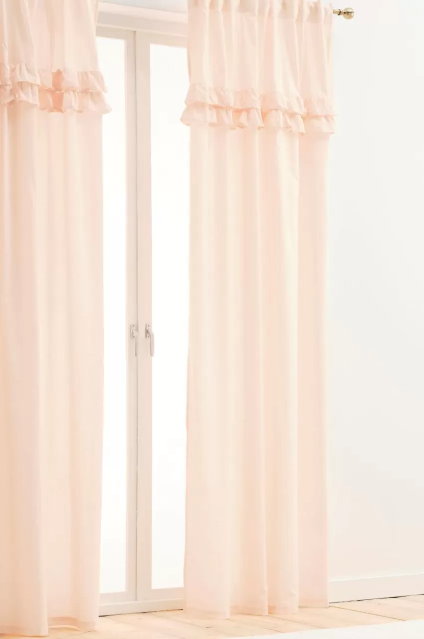 Barngardiner*Jotex BILLY Multifunktionsgardin 2-pack - Ekologisk Rosa