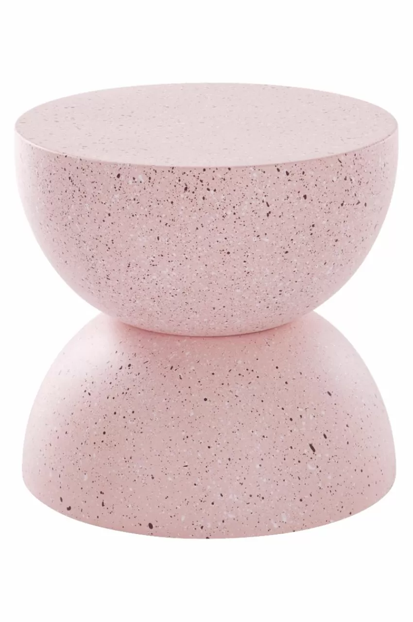 Bord*Jotex BLANES Sidobord ø 35 Cm Rosa terrazzo