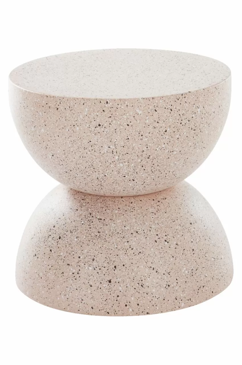 Bord*Jotex BLANES Sidobord ø 35 Cm Puderbeige terrazzo