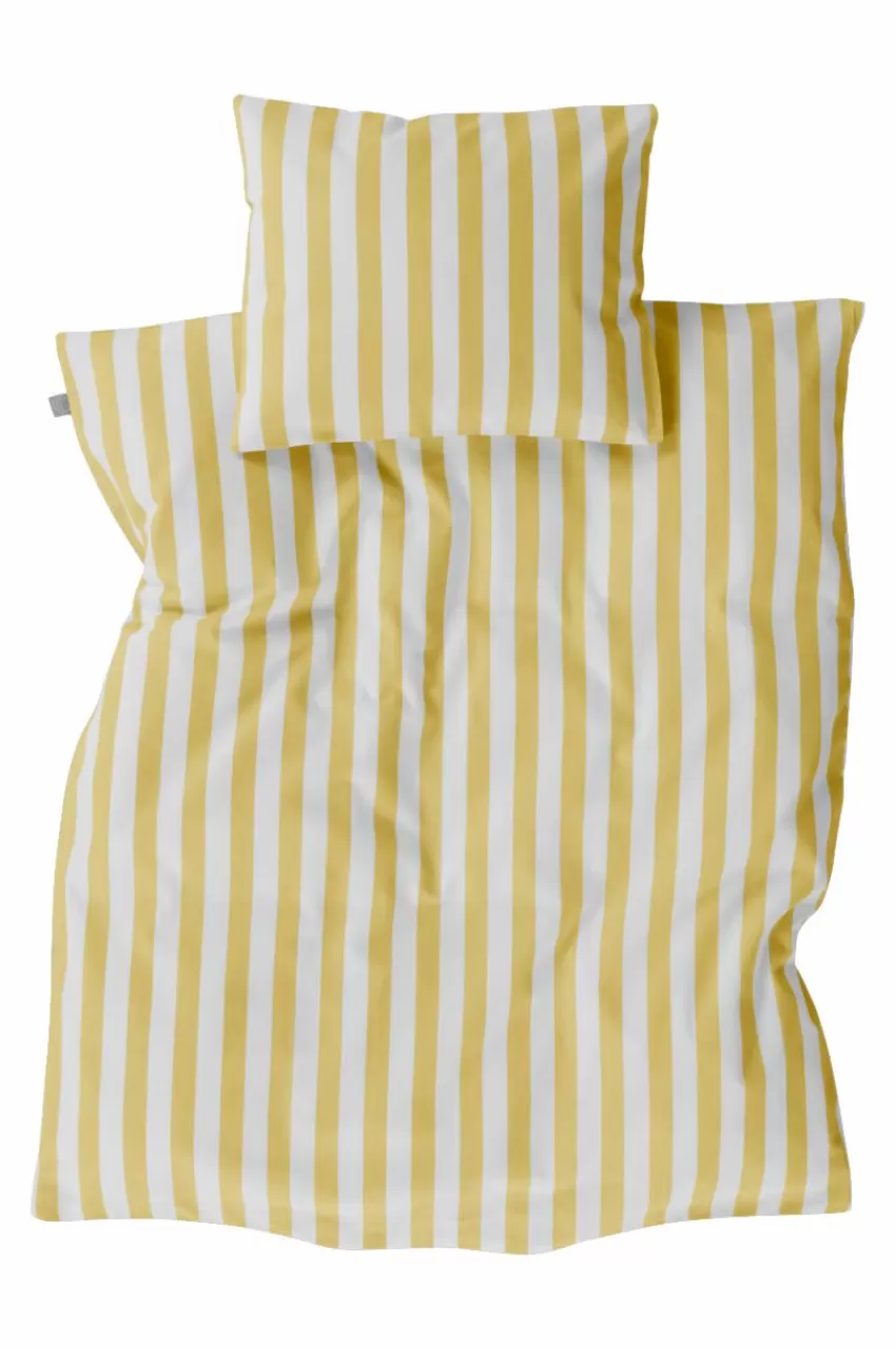 Barnsängkläder*Jotex BOEL BABY Påslakanset Vagn/vagga - Ekologisk Limoncello/vit