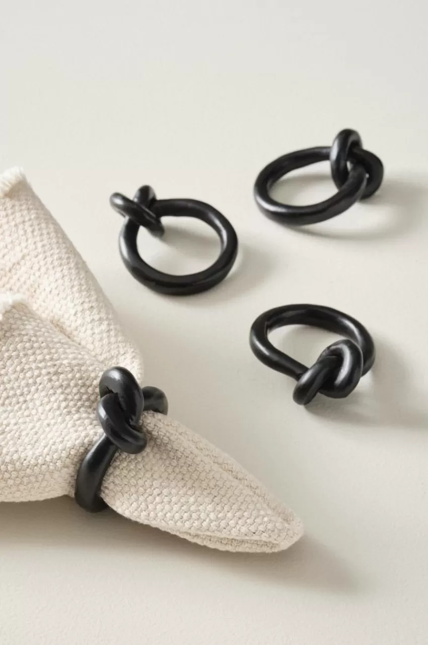 Kökstillbehör*Jotex BOWIE Servettring 4-pack Svart