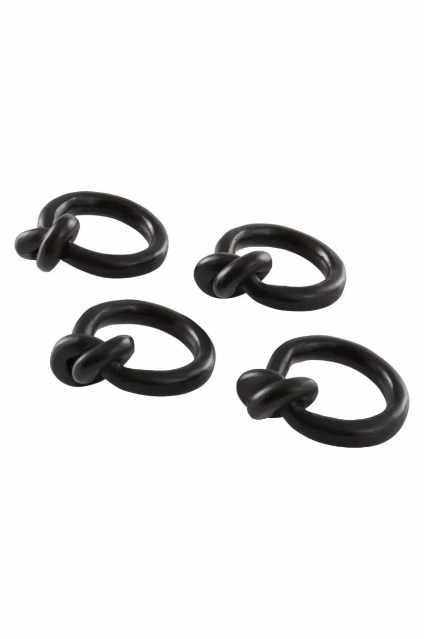 Kökstillbehör*Jotex BOWIE Servettring 4-pack Svart