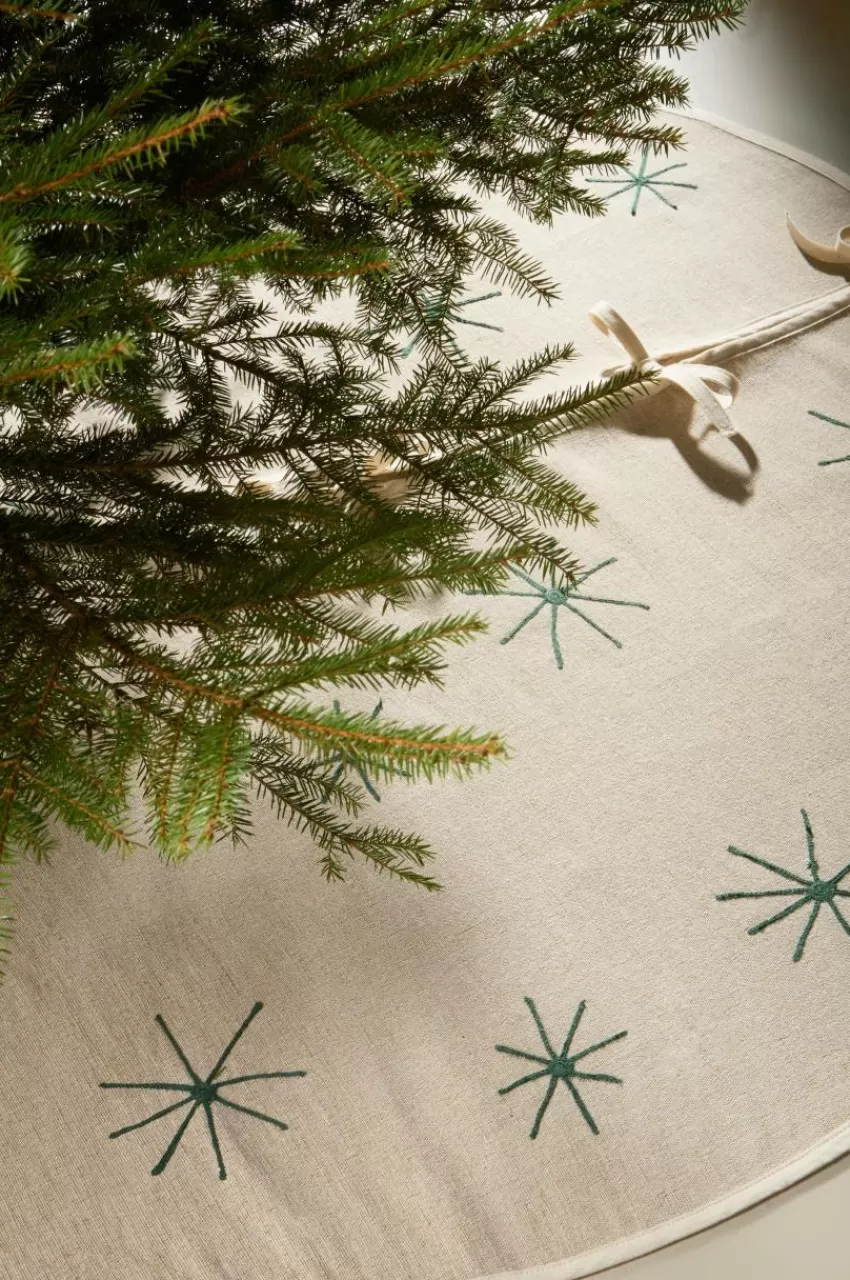 Julgransmattor*Jotex CHARON Julgranskappa ø 120 Cm Ljusbeige/grön