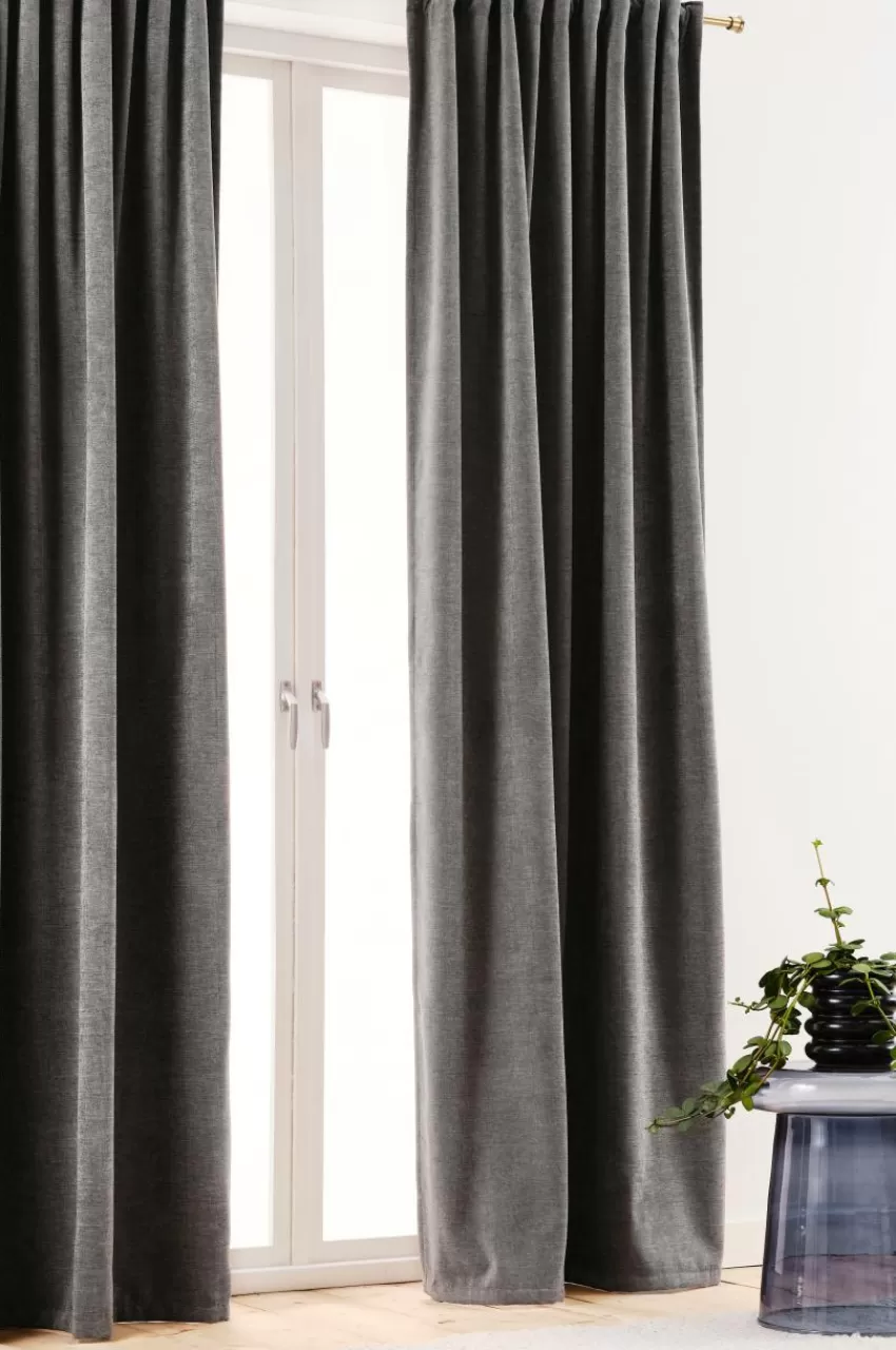 Multifunktionsgardiner*Jotex CHLOE Multifunktionsgardin 2-pack Grå