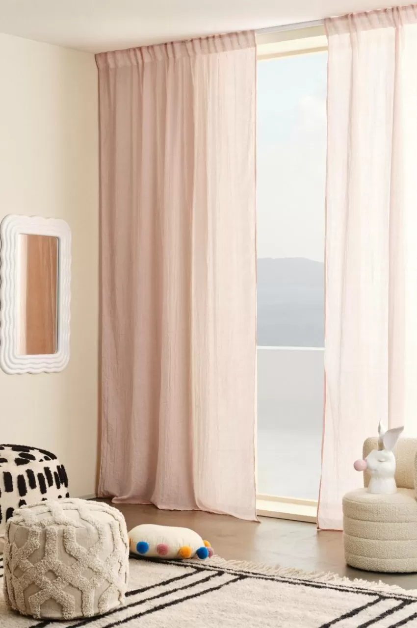 Barngardiner*Jotex CIA Multifunktionsgardin 2-pack Ljusrosa