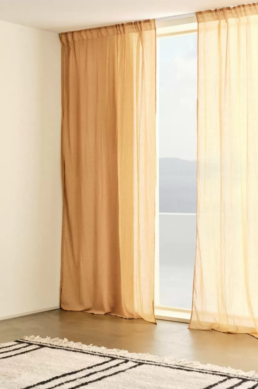 Barngardiner*Jotex CIA Multifunktionsgardin 2-pack Senapsgul