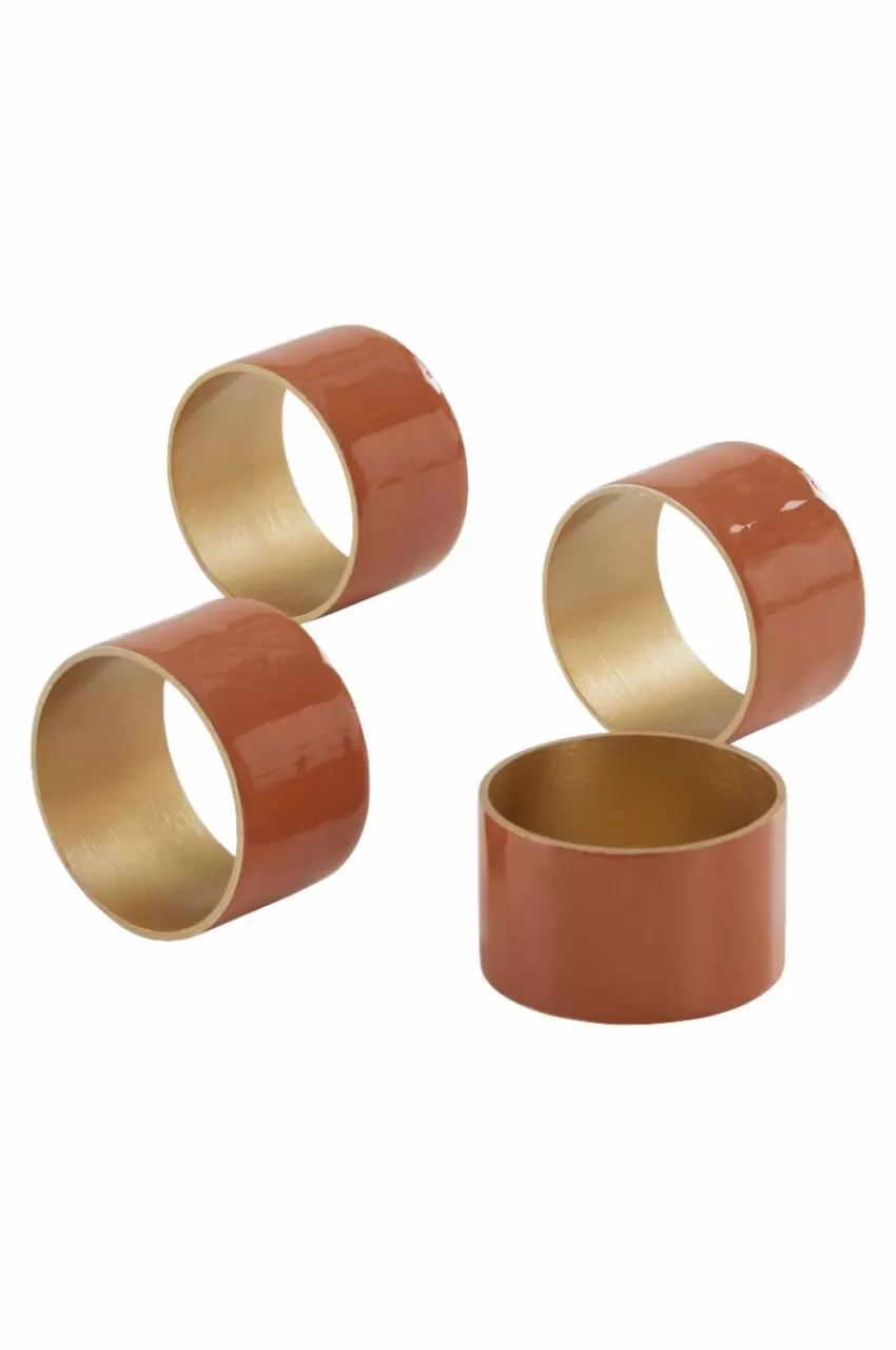 Kökstillbehör*Jotex CIERRA Servettring 4-pack Brun/guld