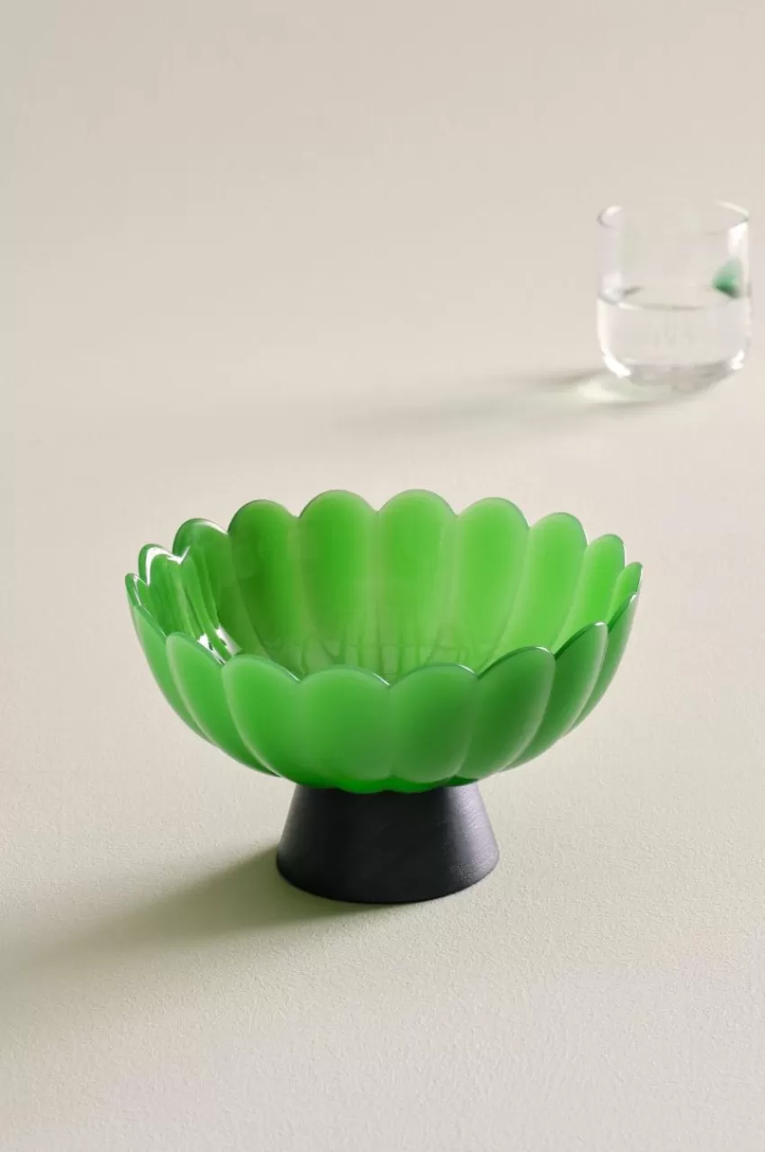 Skålar*Jotex CLOVER Glasskål ø 20 Cm Grön/mörk grön