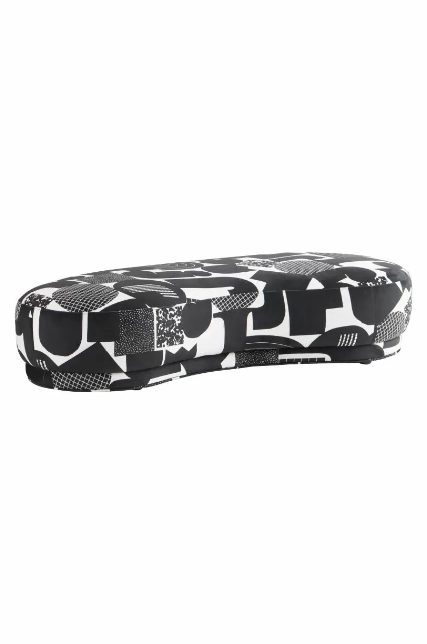 Sittpuffar*Jotex COCONINO PRINT Sittpuff Svart/vit