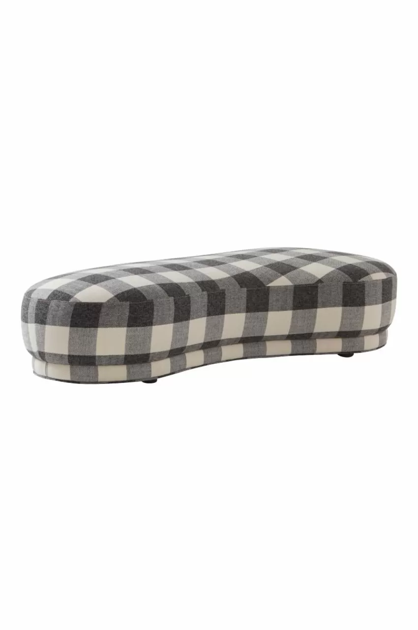 Sittpuffar*Jotex COCONINO Sittpuff Svart/vit stor ruta