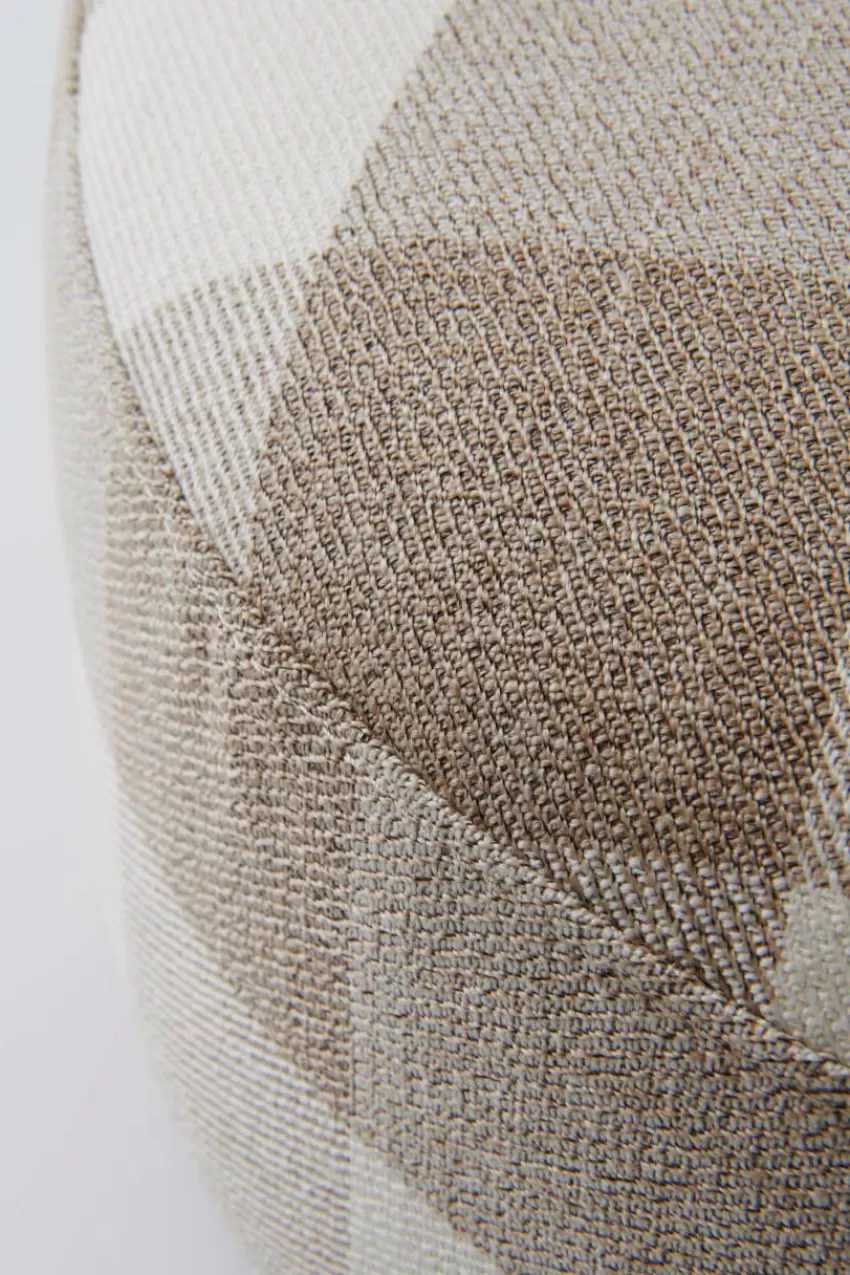 Sittpuffar*Jotex COCONINO Sittpuff Beige/vit stor ruta