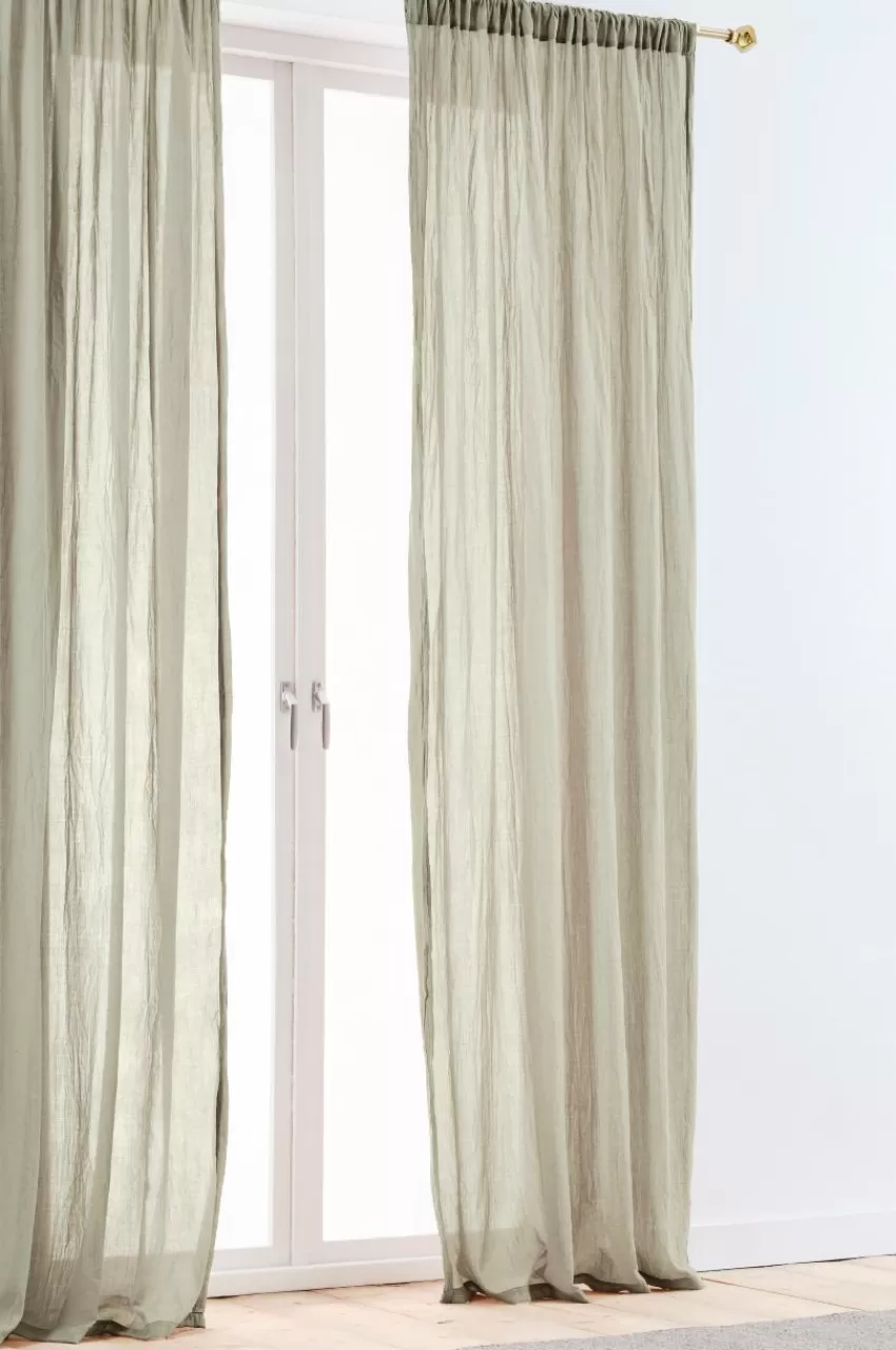 Multifunktionsgardiner*Jotex COCOON Kanallängd 2-pack Khakigrå