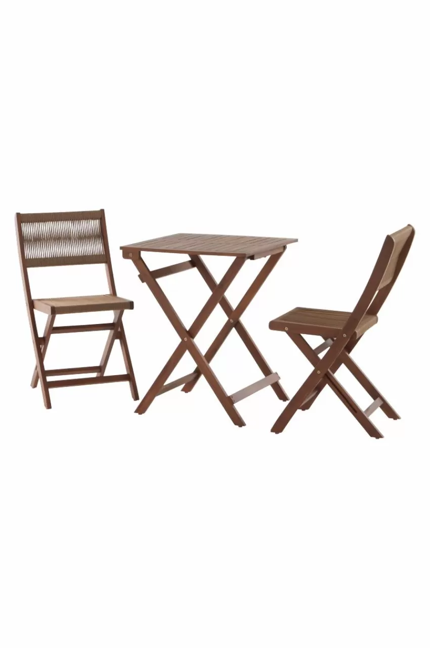 Utebord | Utemöbler*Jotex CORAL Caféset 3 Delar Teak/Brun