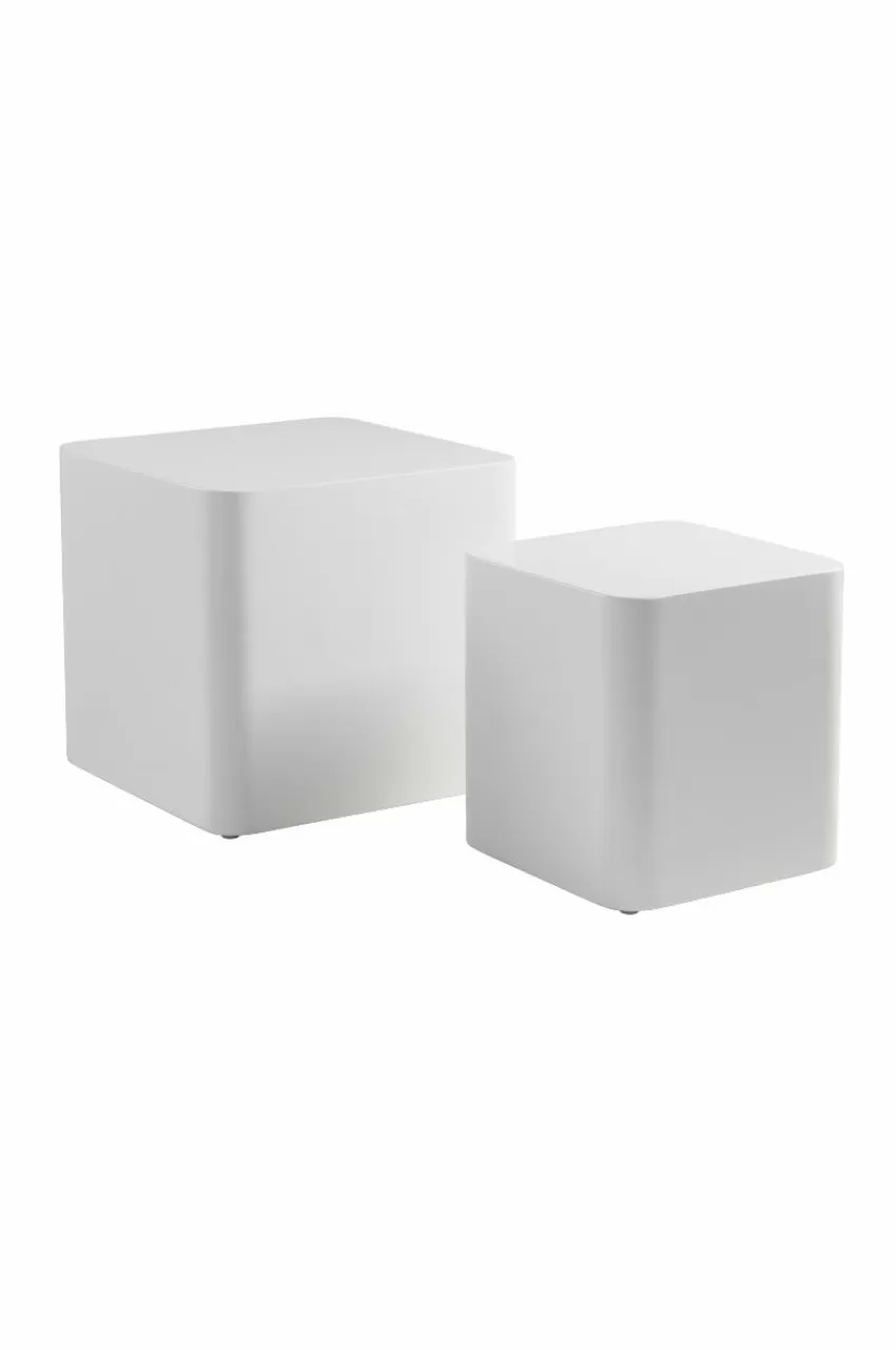 Bord*Jotex CUBO Sidobord 2-pack 30x30 Cm, 40x40 Cm Matt vit