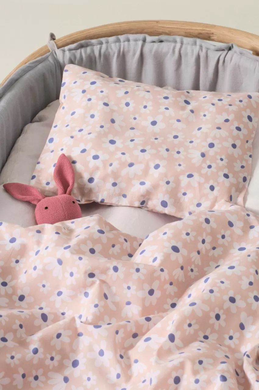 Barnsängkläder*Jotex DAISY BABY Påslakanset Vagn/vagga - Ekologisk Rosa