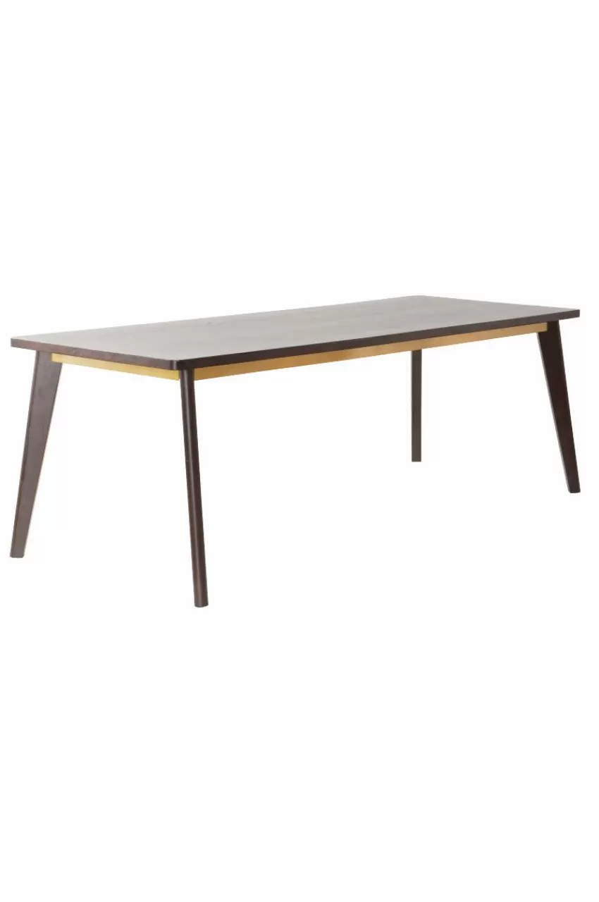 Bord*Jotex DAKOTA Matbord 85x220 Cm Svart/mässing