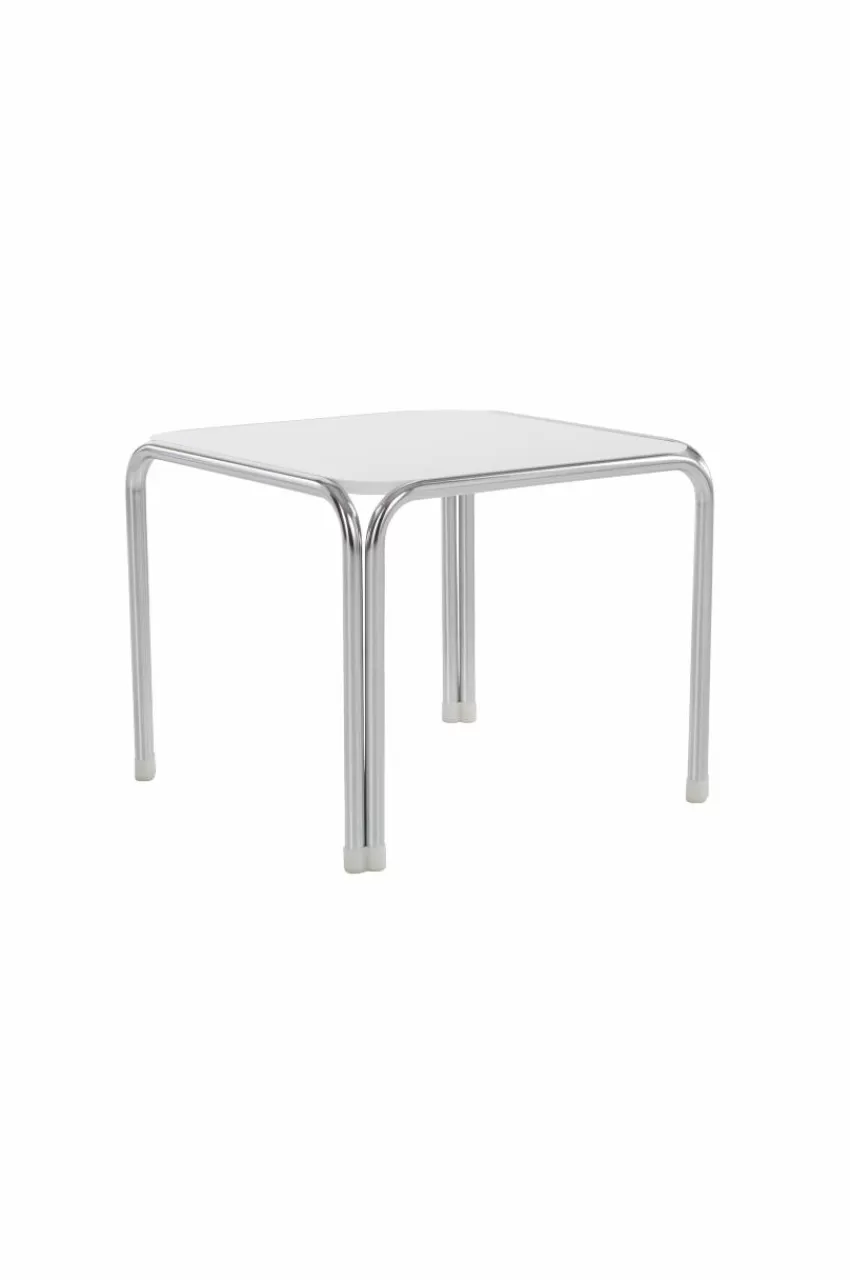 Bord*Jotex DAYTON Sidobord 45x45 Cm Vit/krom