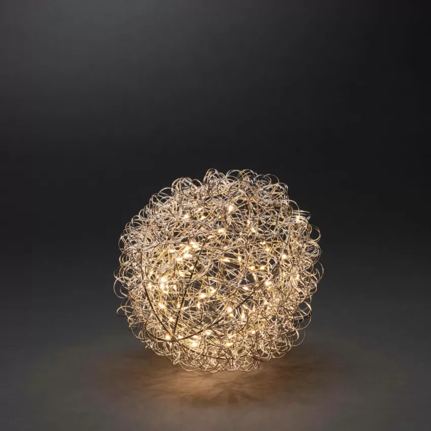 Julbelysning*Jotex Dekorationsboll Av Tråd, 25 Cm Silver