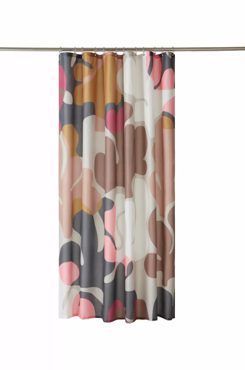 Duschdraperier*Jotex DELORES Duschdraperi Brun/beige/multi
