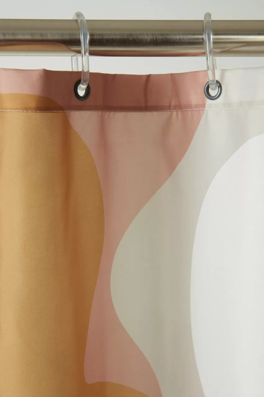 Duschdraperier*Jotex DELORES Duschdraperi Brun/beige/multi