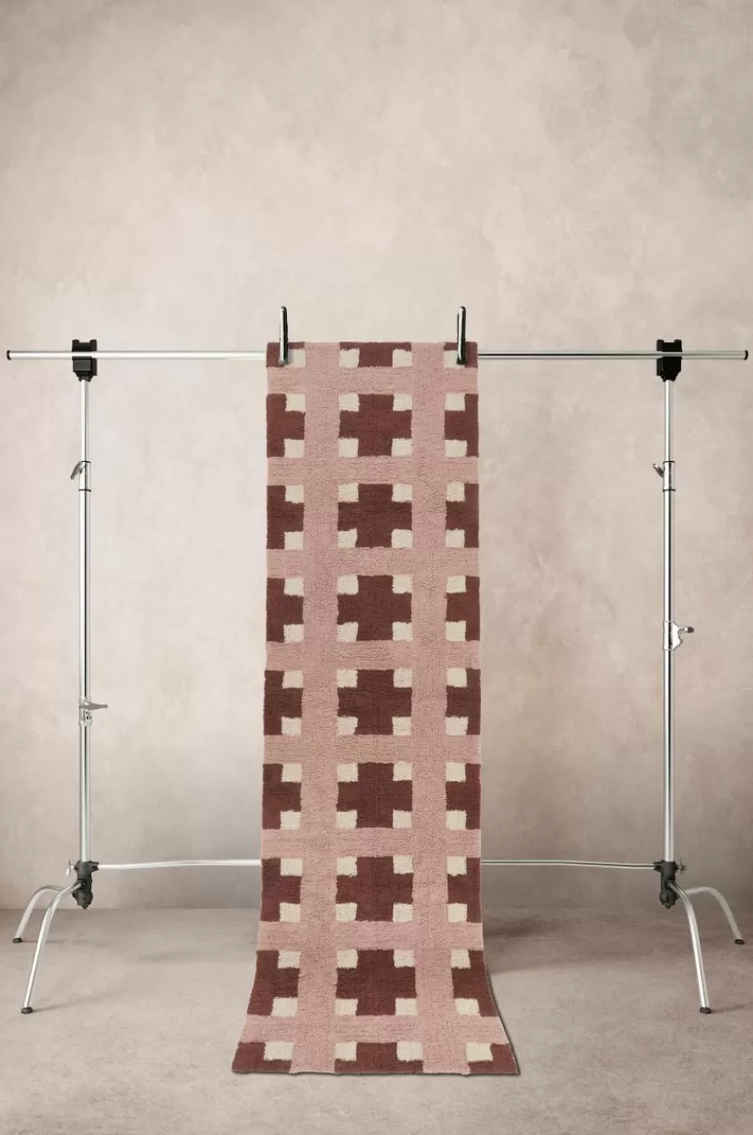 Bomulls- & Trasmattor*Jotex DELPHI Gångmatta 80x300 Cm Fudge/rosa/beige