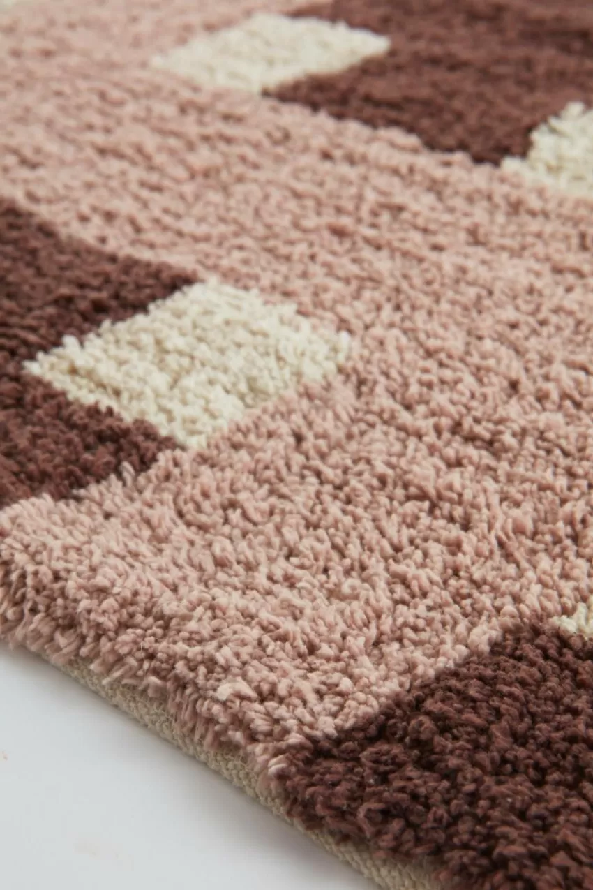 Bomulls- & Trasmattor*Jotex DELPHI Gångmatta 80x300 Cm Fudge/rosa/beige