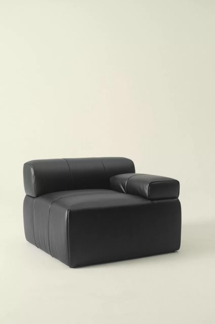 Soffor*Jotex DERMY Soffmodul Vänster PU/ Lädermix Svart PU läder