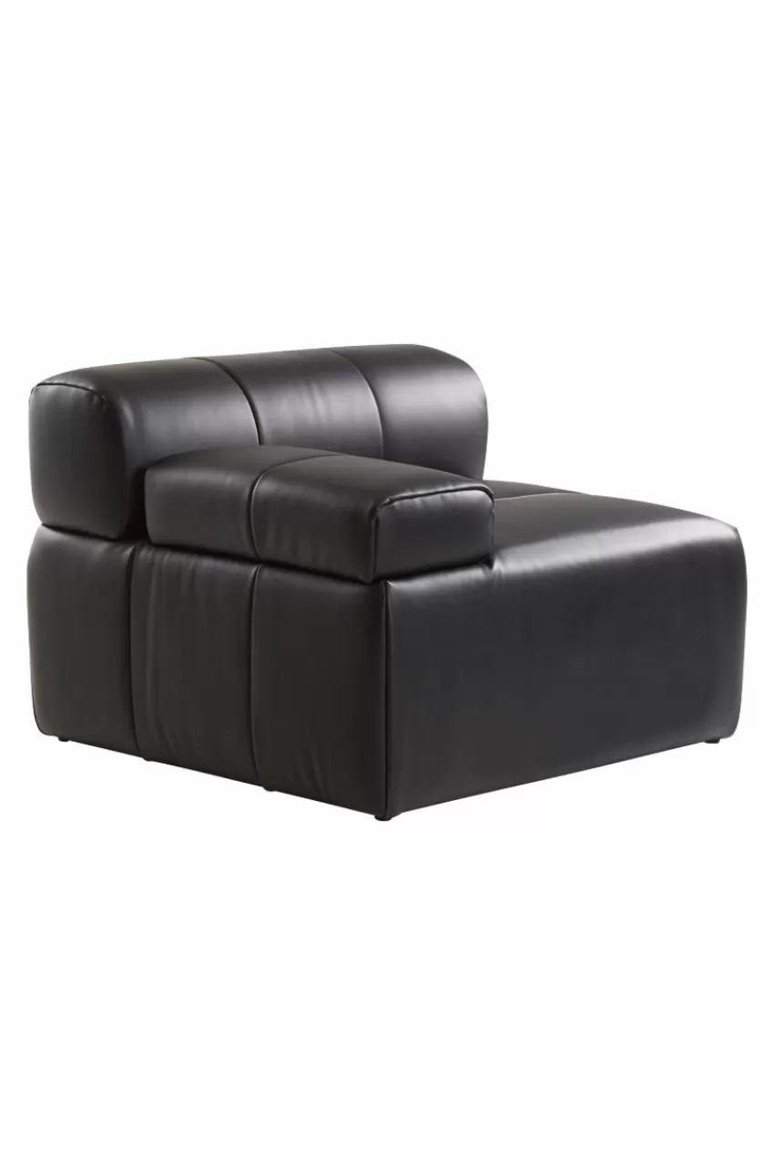 Soffor*Jotex DERMY Soffmodul Vänster PU/ Lädermix Svart PU läder