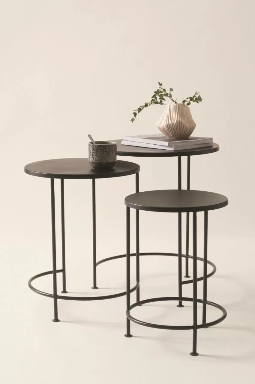 Bord*Jotex DESTIN Sidobord 3-pack Svart