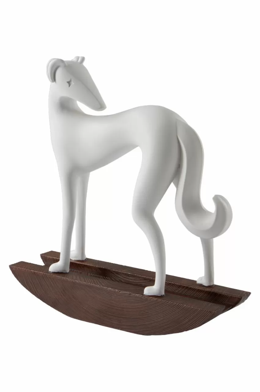 Prydnadssaker*Jotex DOG SWING Dekorationsfigur Vit/brun