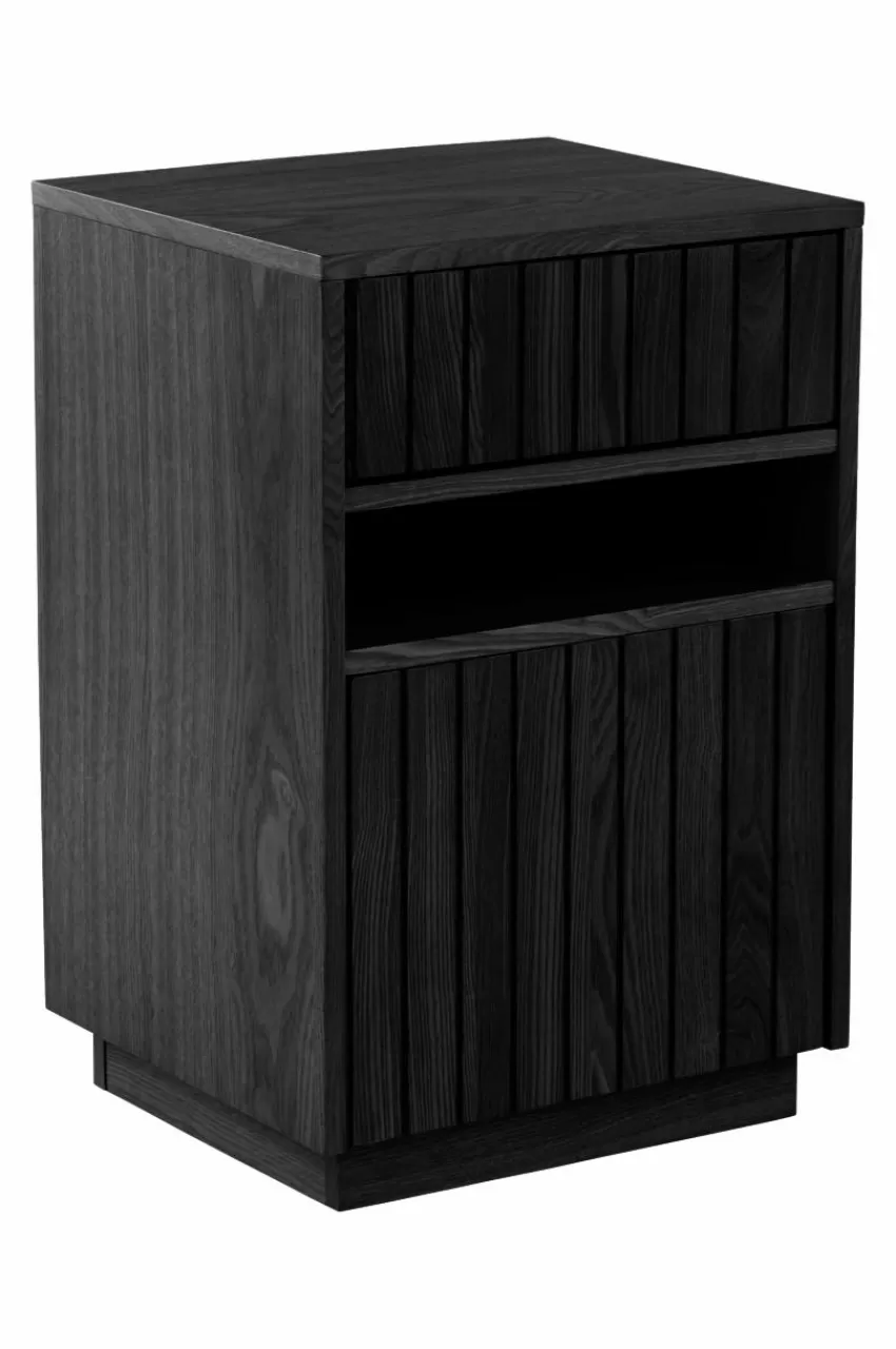 Förvaring*Jotex EIRA Sängbord Mdf with ash veneer,black