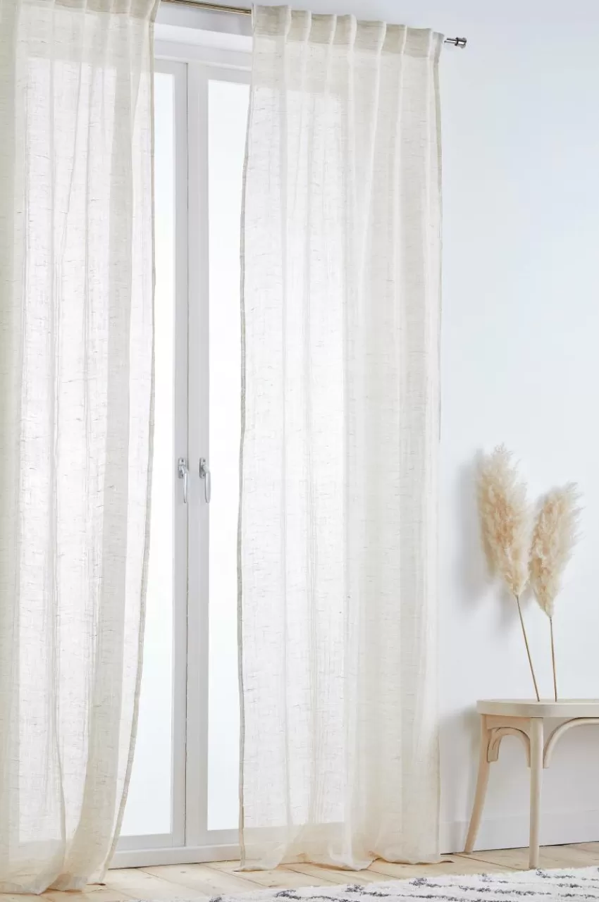Linnegardiner | Multifunktionsgardiner*Jotex ELLEN Linnegardin 2-pack Linnebeige