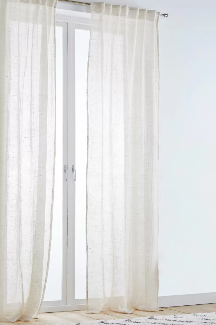 Linnegardiner | Multifunktionsgardiner*Jotex ELLEN Linnegardin 2-pack Linnebeige