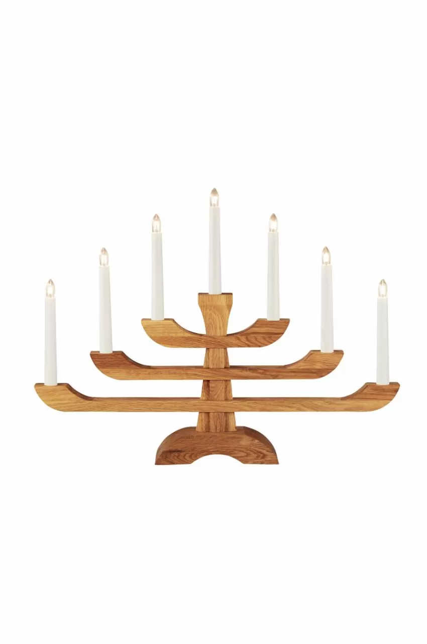 Julbelysning*Jotex Elljusstake 7 Lj Trä 39cm undefined