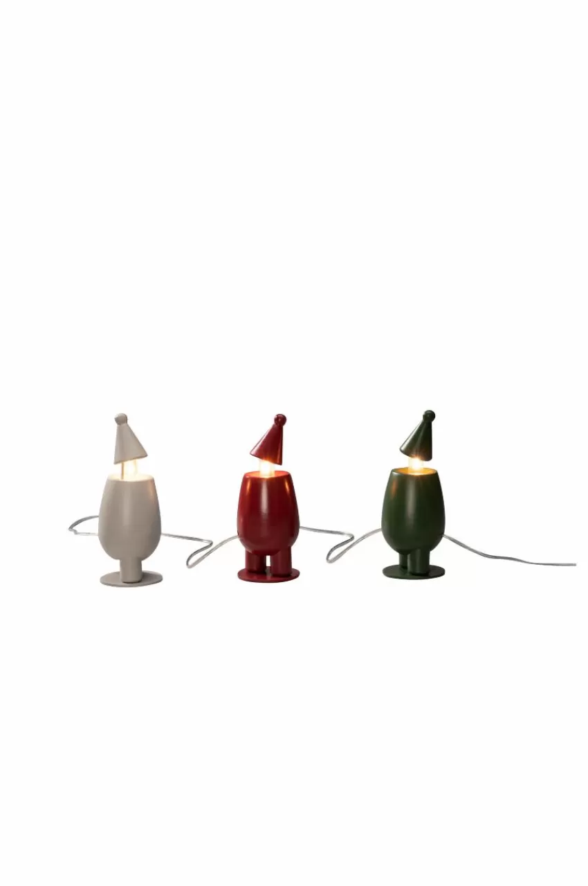 Julbelysning*Jotex Elljusstake 3 Ljus Trä LED 14,8cm Flerfärgad