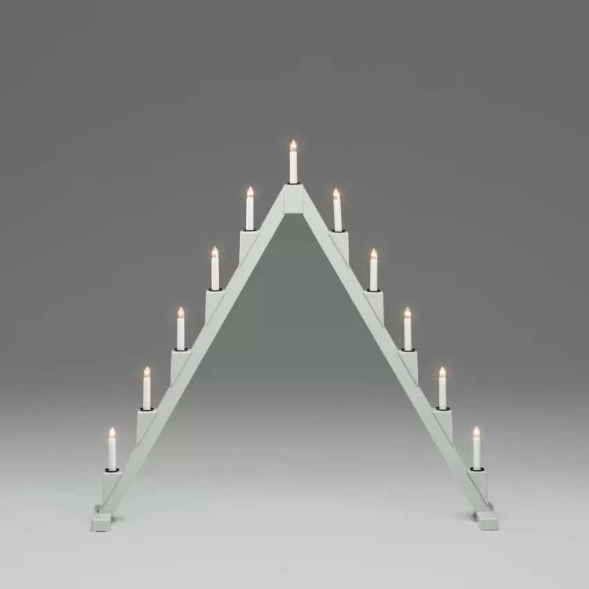 Julbelysning*Jotex Elljusstake 11 Ljus Vikbar 82cm Grå