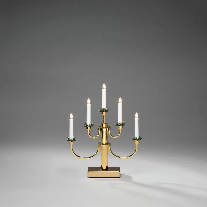 Julbelysning*Jotex Elljusstake Höjd 41 Cm Mässing