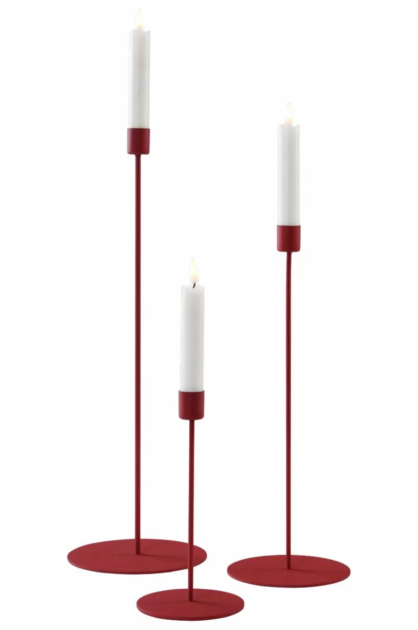 Ljusstakar*Jotex ELSY Ljusstake 3-pack Mörkröd