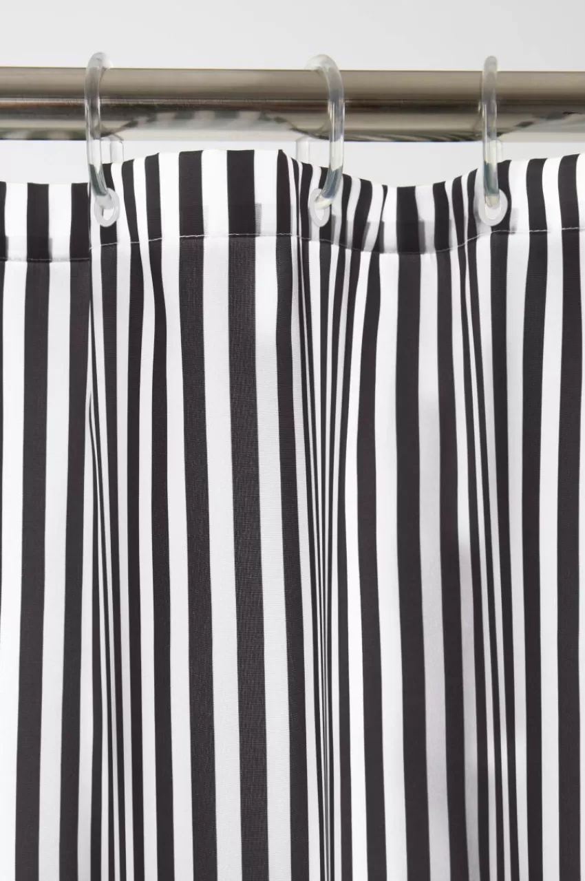 Duschdraperier*Jotex EMMY Duschdraperi Svart/benvit
