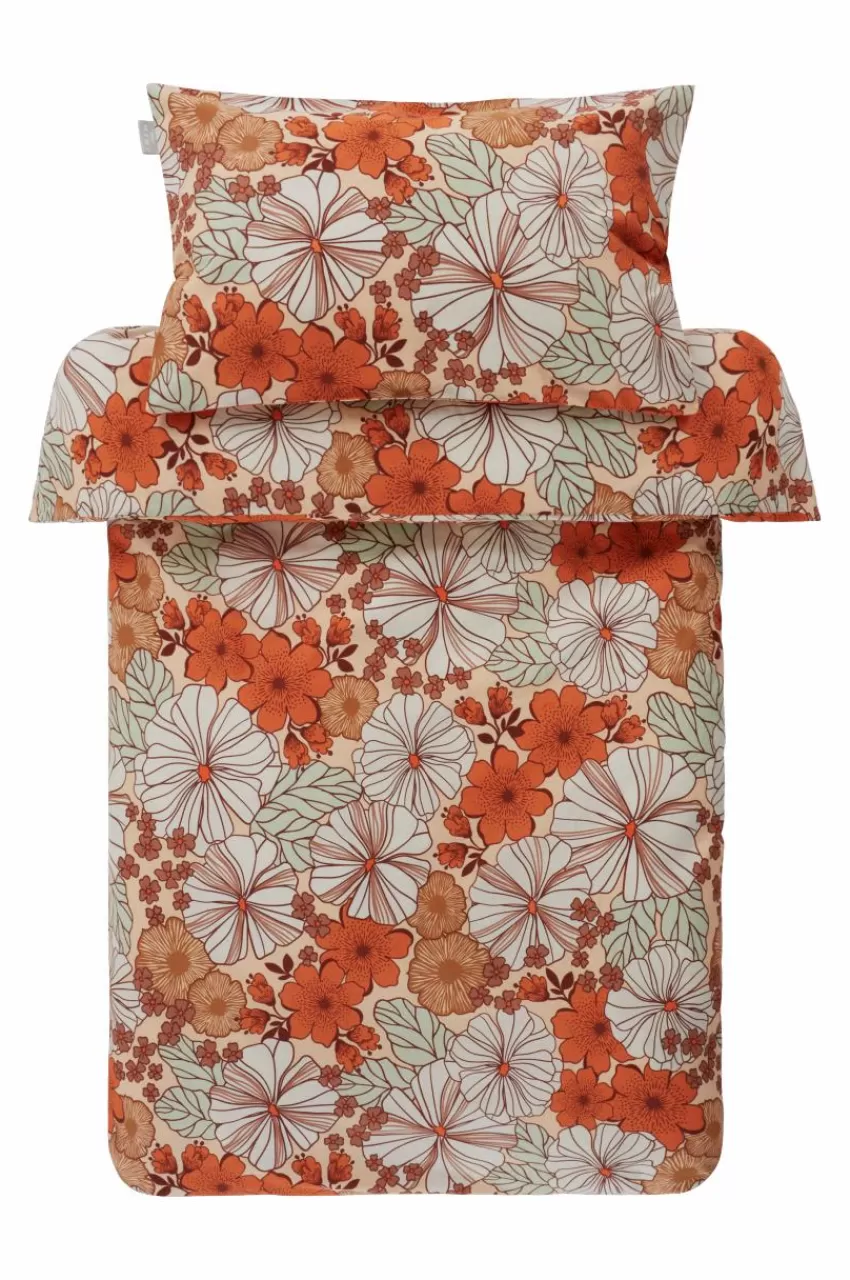 Barnsängkläder*Jotex FIORI MINI Påslakanset Spjälsäng Orange/multi