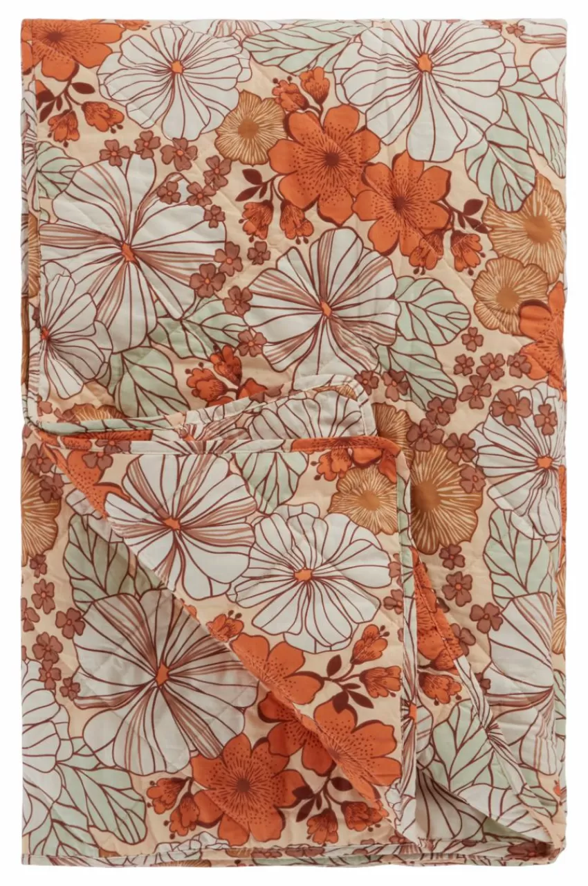 Överkast*Jotex FIORI överkast Orange/multi