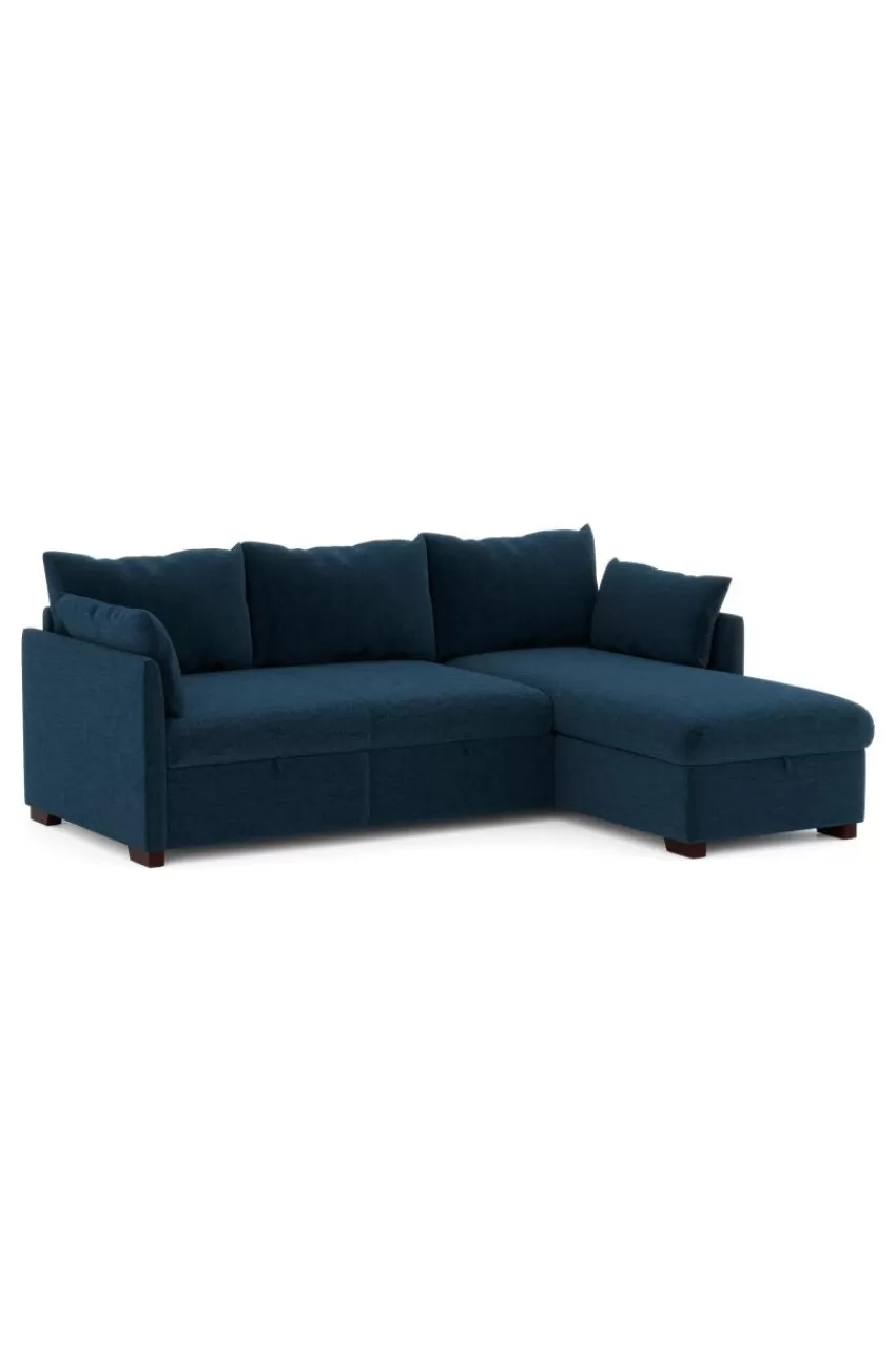 Soffor*Jotex FLAVIA Bäddsoffa 3-sits Med Divan Denimblå