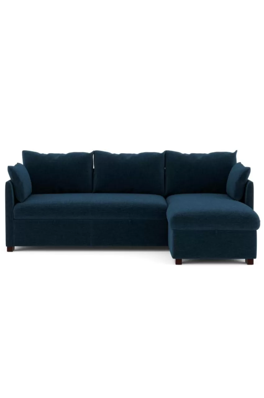 Soffor*Jotex FLAVIA Bäddsoffa 3-sits Med Divan Denimblå